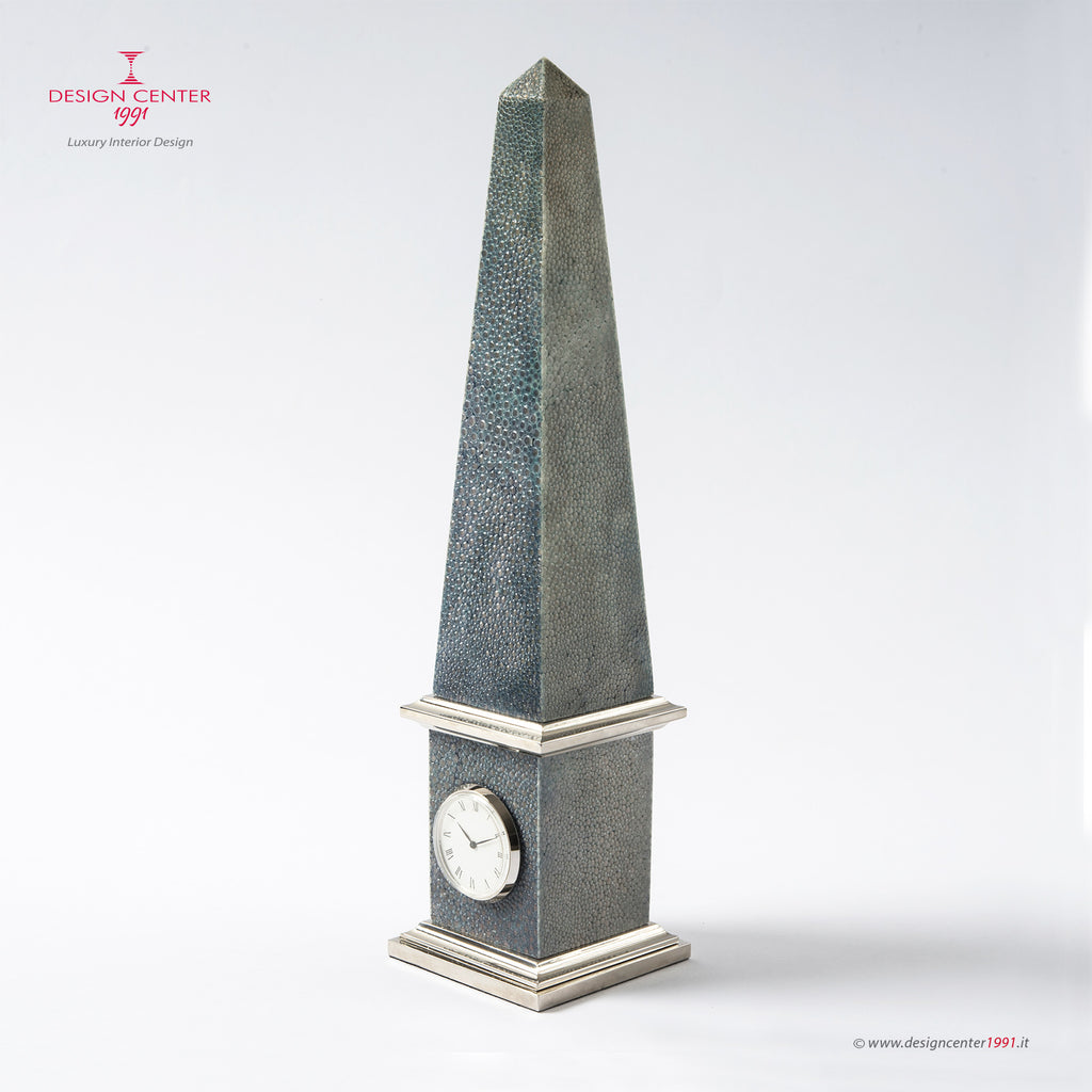 LUXOR - Obelisk watch in real shagreen leather - Design Nino Basso