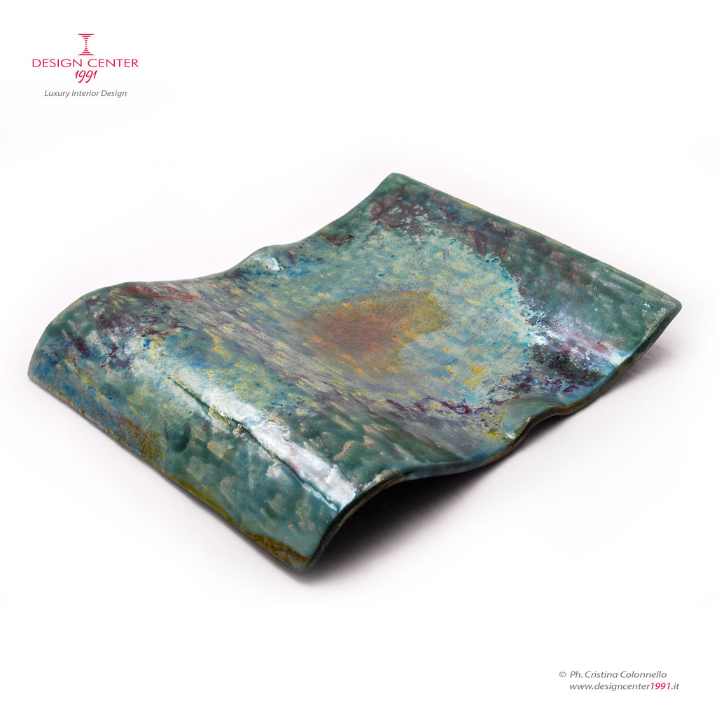 ONDA - Decorative Raku Plate - Unique Piece