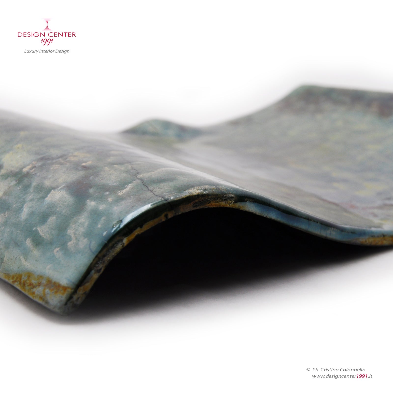 ONDA - Piatto decorativo in ceramica Raku - Pezzo unico di Nino Basso