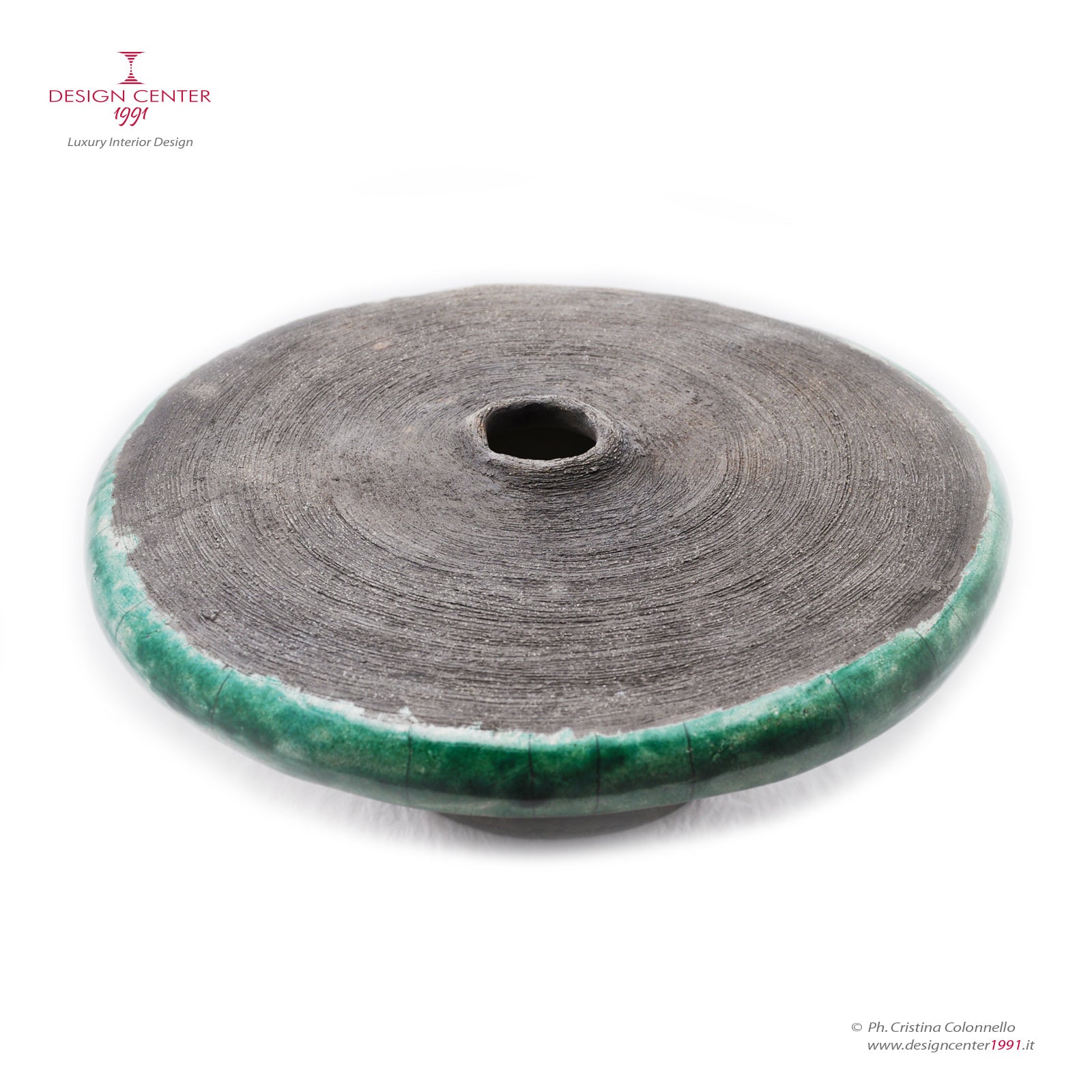 INTORNO AL CERCHIO - vaso scultoreo in ceramica Raku - Pezzo unico di  Nino Basso