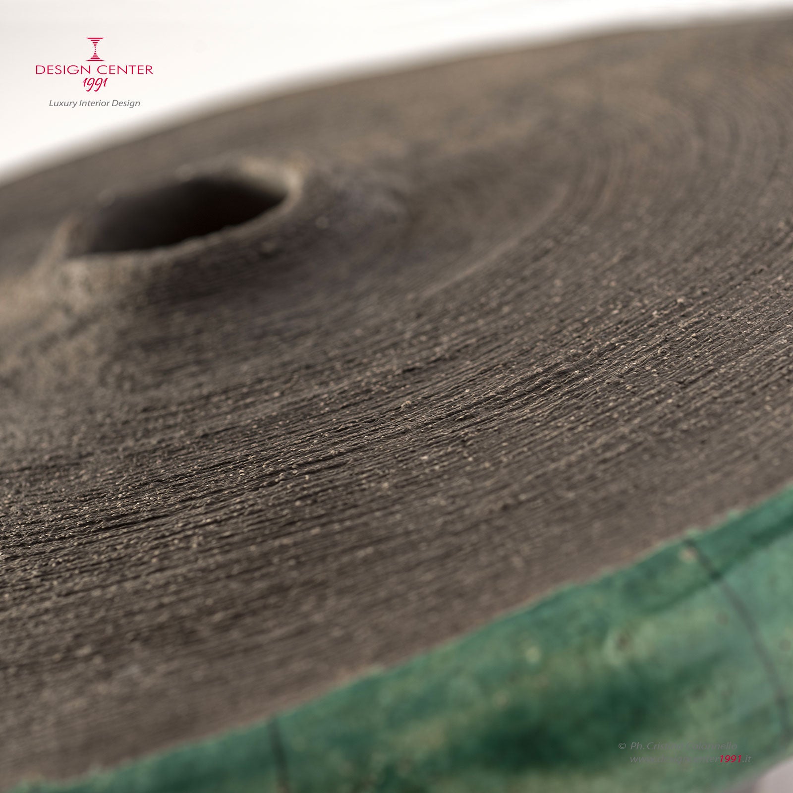 INTORNO AL CERCHIO - vaso scultoreo in ceramica Raku - Pezzo unico di  Nino Basso