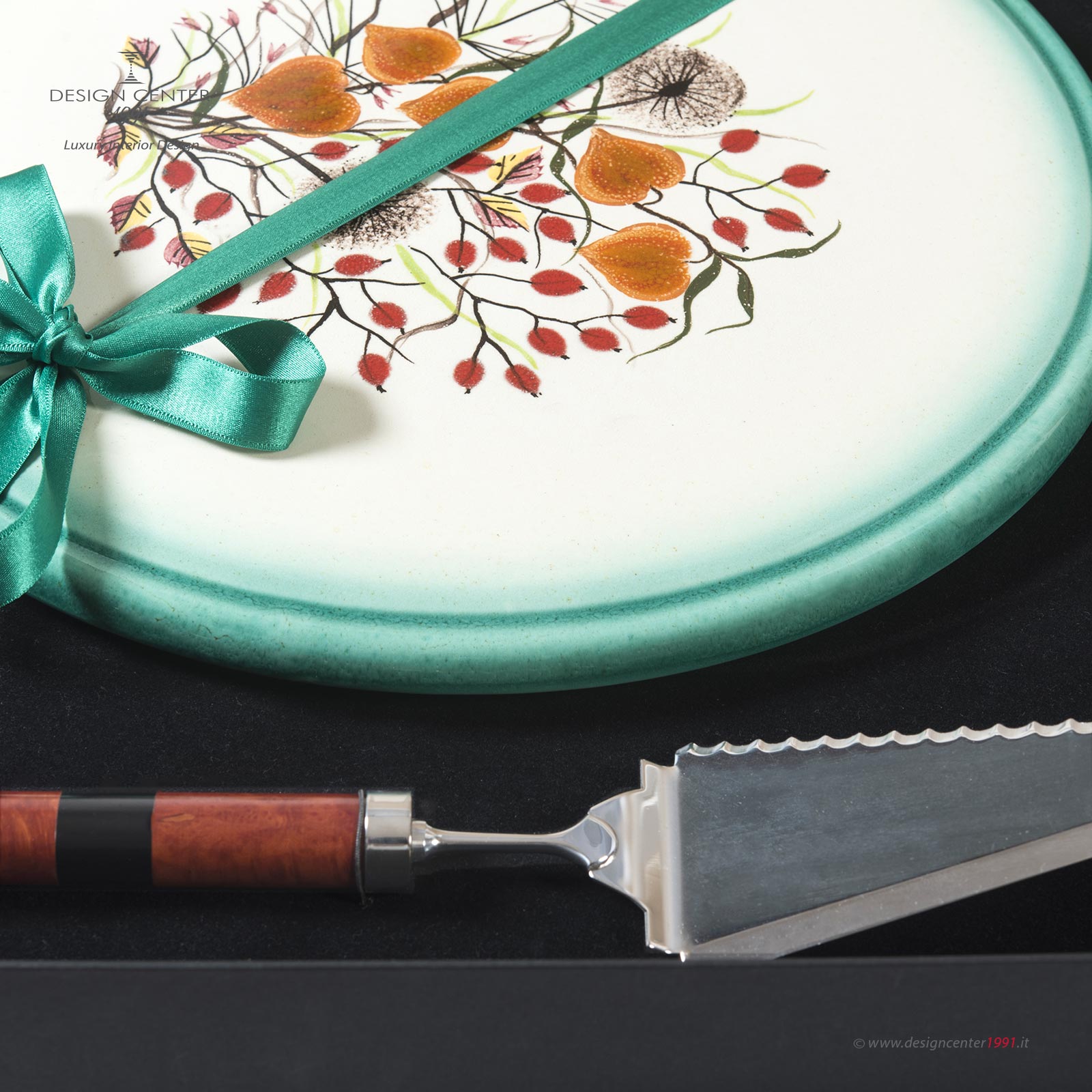 Art Deco style ceramic dessert set