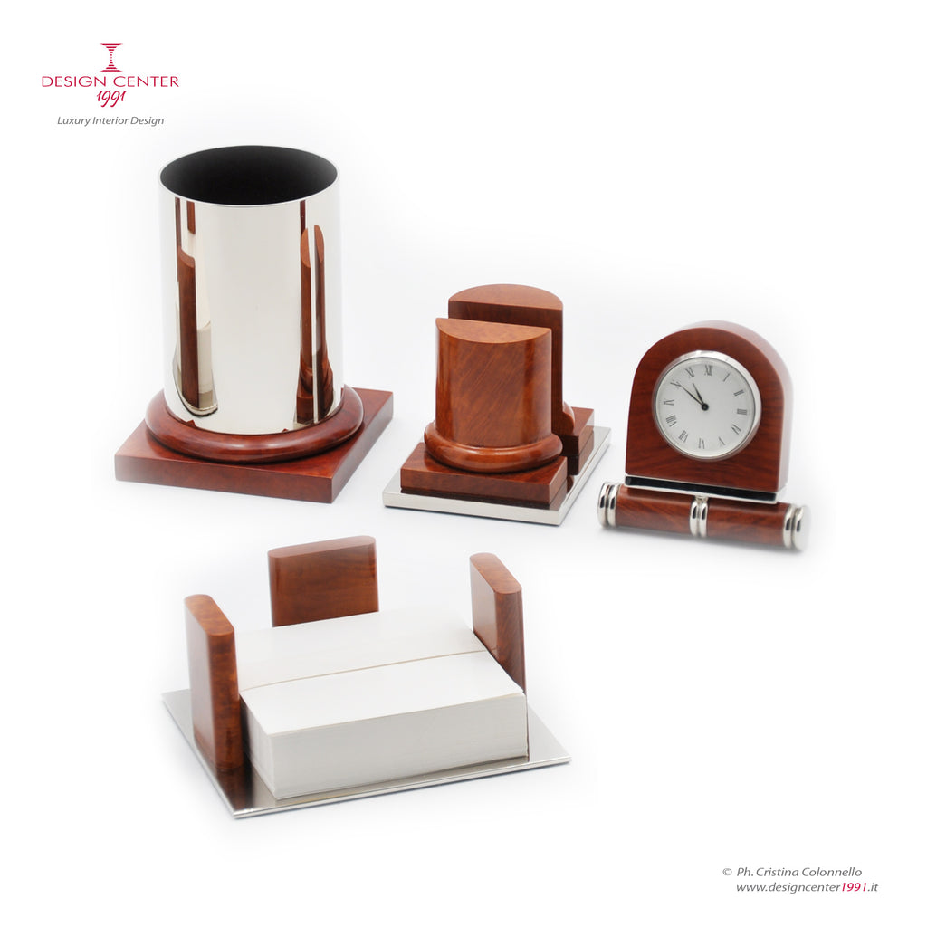 ROME - Desk set by Nino Basso in briar root - Essenze Collection