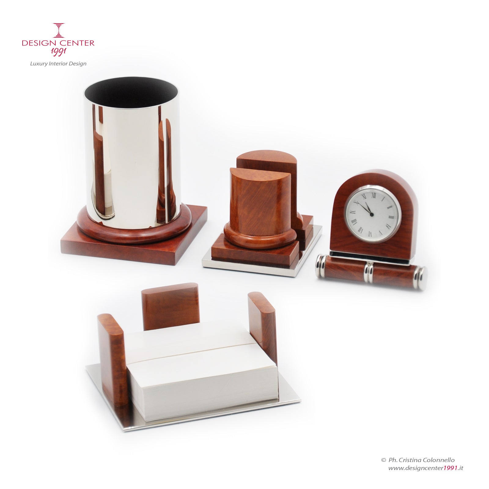 ROME - Desk set by Nino Basso in briar root - Essenze Collection