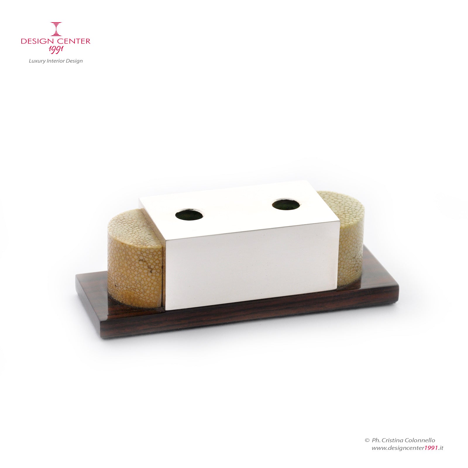 Portapenne Art Déco in argento e pelle shagreen - Collezione Galucharme