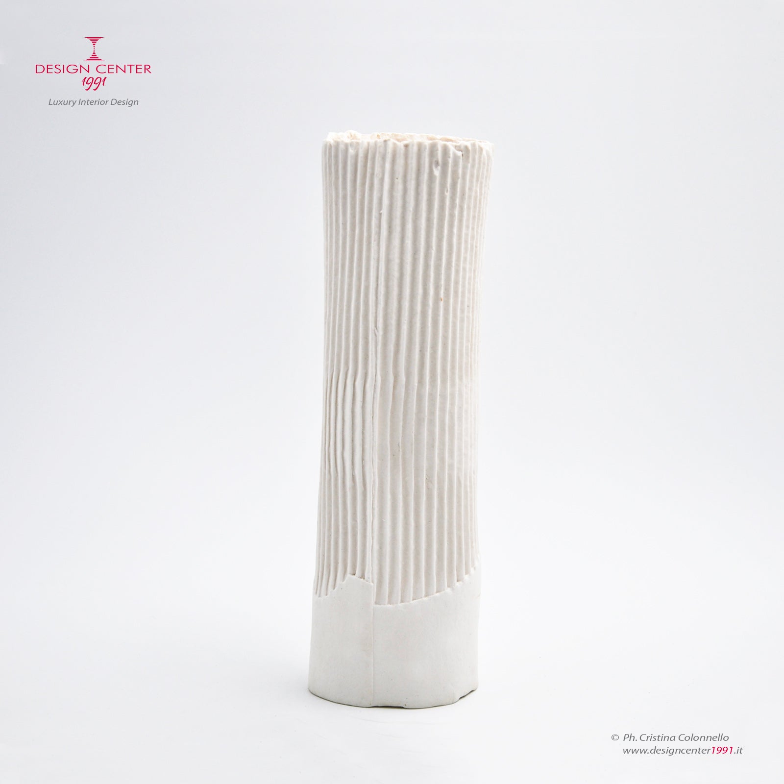 PAESGGIO 3 - Vaso in porcellana paperclay #3 - Pezzo unico di Nino Basso