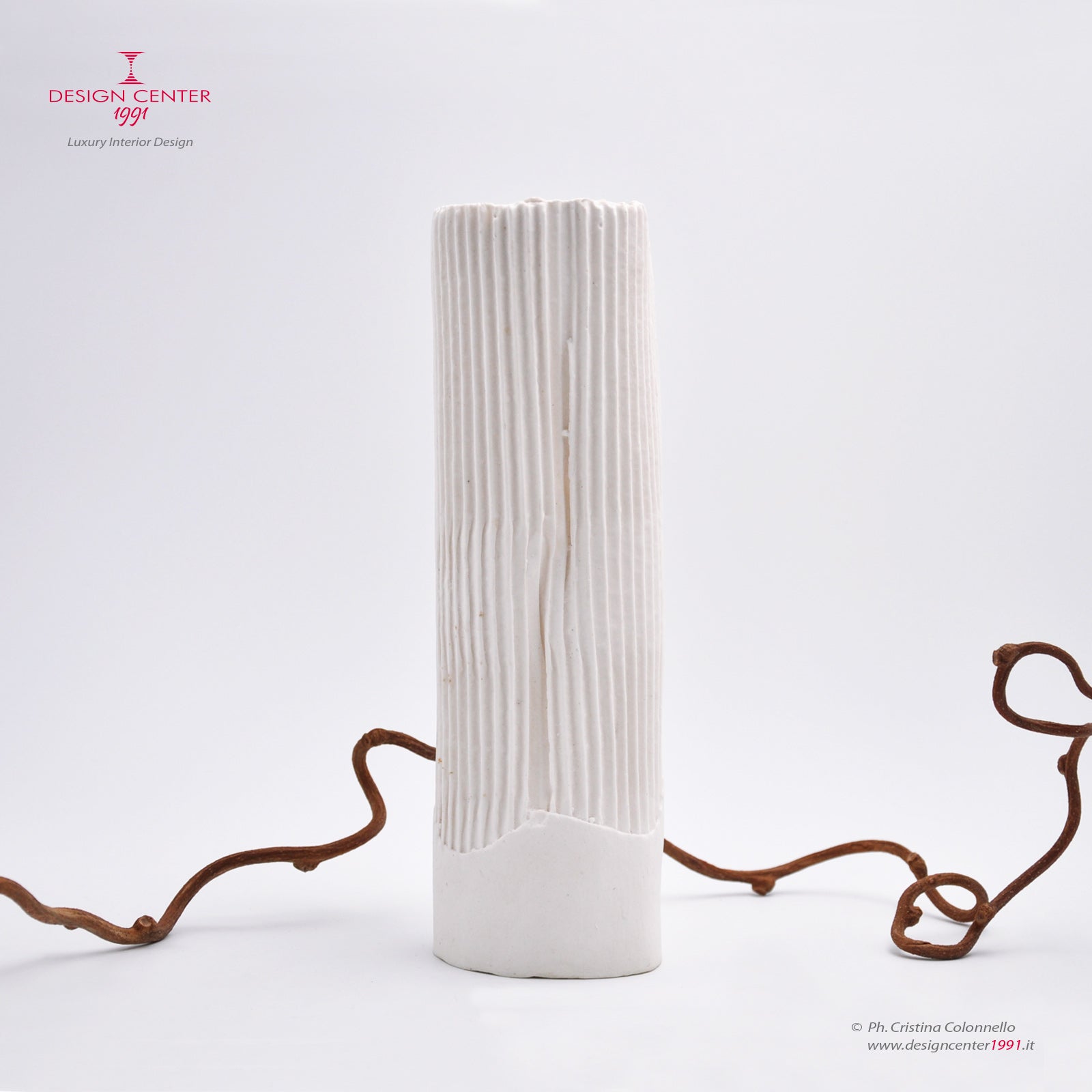 PAESGGIO 3 - Vaso in porcellana paperclay #3 - Pezzo unico di Nino Basso