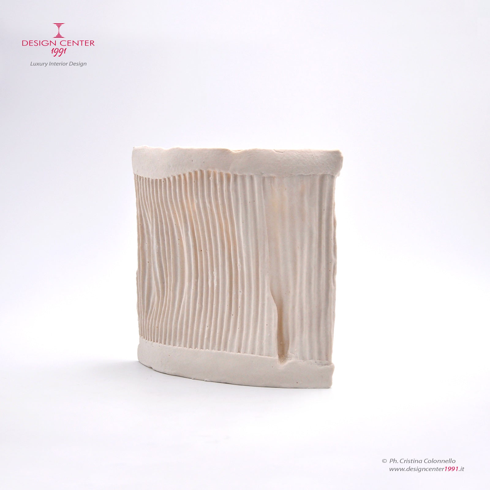 PAESAGGIO 7 - Vaso in porcellana paperclay - Pezzo unico di Nino Basso