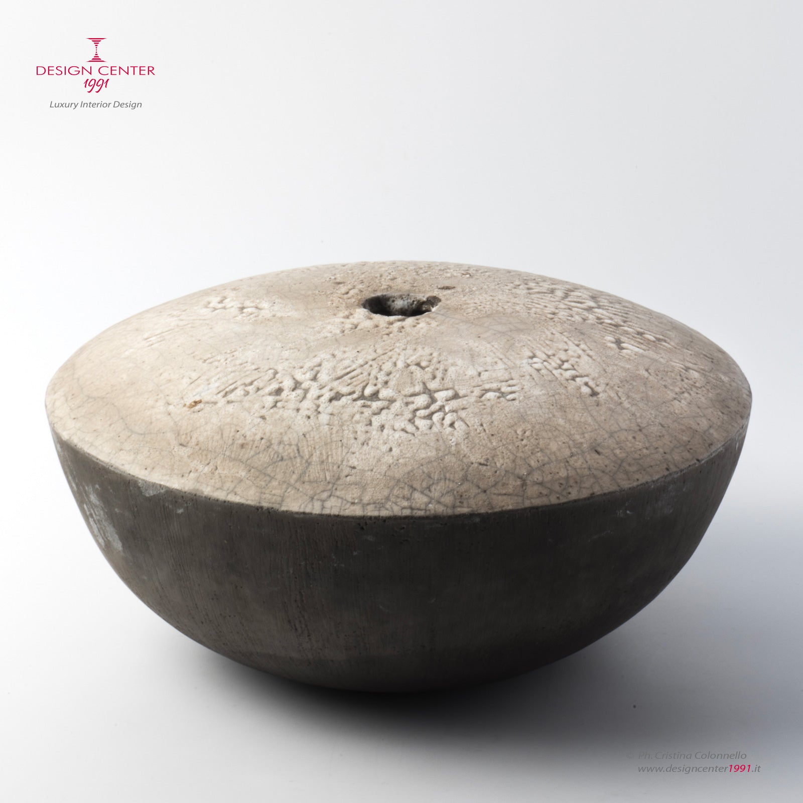 NOTTE GIORNO 1 - Vaso scultura in ceramica Raku -  Pezzo unico di Nino Basso