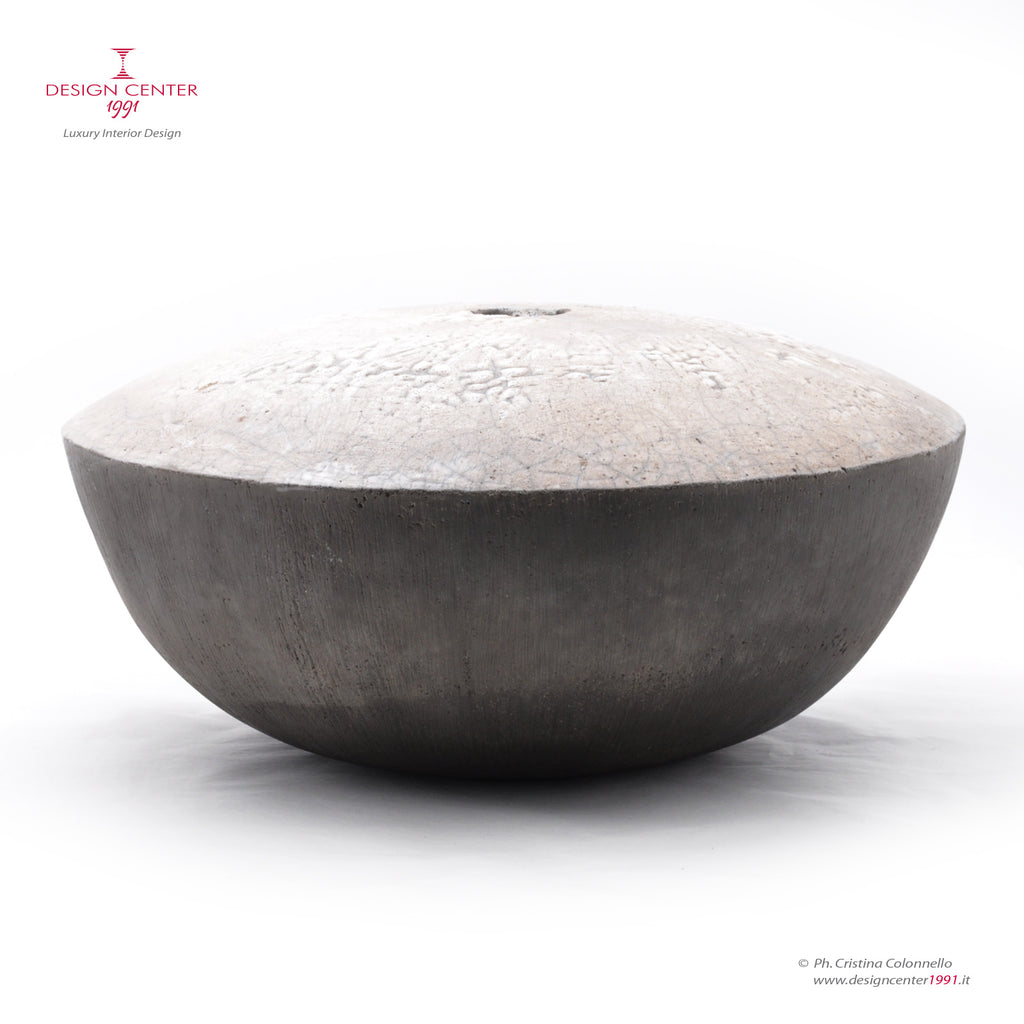 NOTTE GIORNO 1 - Vaso scultura in ceramica Raku -  Pezzo unico di Nino Basso