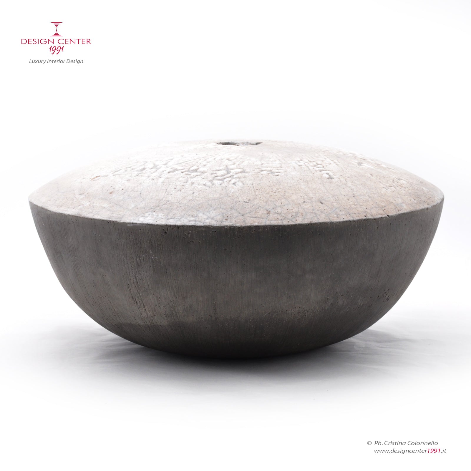 NOTTE GIORNO 1 - Vaso scultura in ceramica Raku -  Pezzo unico di Nino Basso